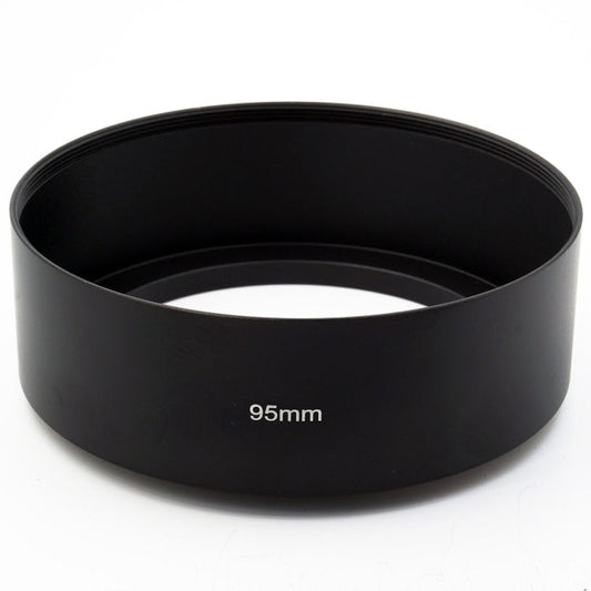 95mm Thread Type Straight Tube Full Metal Lens Hood Shade for Medium Telephoto Lens