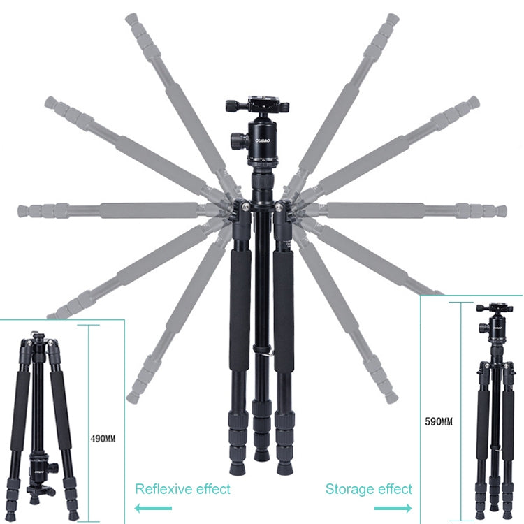 TRIOPO Oubao A-608S  Adjustable Portable  Aluminum Alloy Tripod with Ball Head for SLR Camera