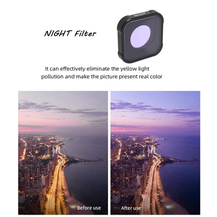 JSR KB Series NIGHT Light Pollution Reduction Lens Filter for GoPro HERO13 Black /12 Black /11 Black /10 Black /9 Black