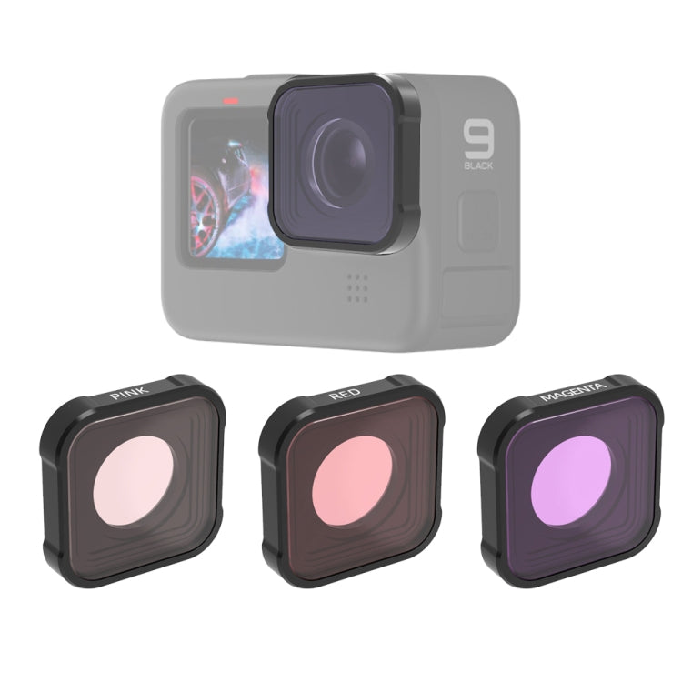 JSR KB Series Diving (Red Magenta Pink) Color Lens Filter for GoPro HERO13 Black /12 Black /11 Black /10 Black /9 Black My Store