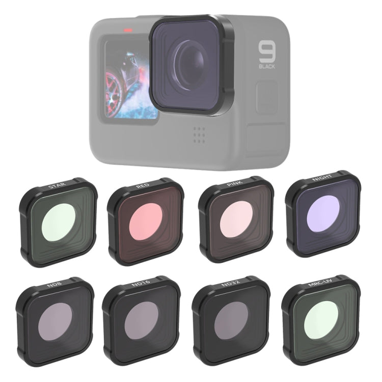 JSR KB Series STAR+MCUV+NIGHT+Diving Red+Diving Pink+ND8+ND16+ND32 Lens Filter for GoPro HERO13 Black /12 Black /11 Black /10 Black /9 Black My Store