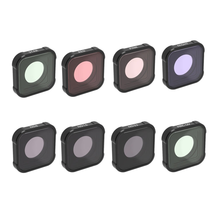 JSR KB Series STAR+MCUV+NIGHT+Diving Red+Diving Pink+ND8+ND16+ND32 Lens Filter for GoPro HERO13 Black /12 Black /11 Black /10 Black /9 Black