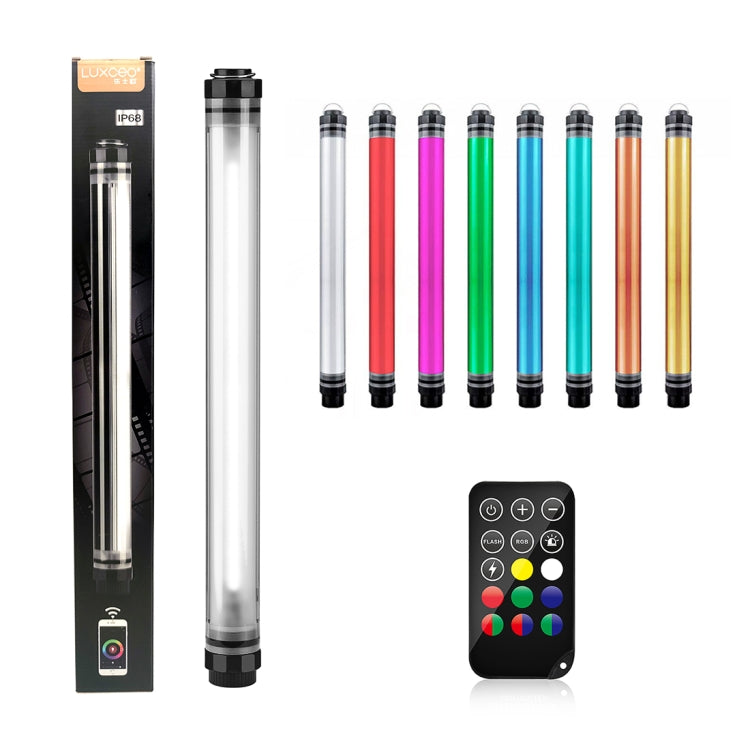 LUXCeO P7RGB Pro Colorful Photo LED Stick Video Light APP Control Adjustable Color Temperature Waterproof Handheld LED Fill Light with Remote Control