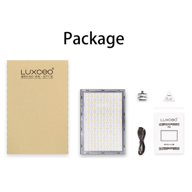 LUXCeO P02 LED Video Light Super Slim Panel 1000LM 3000-6000K Light On-camera Light Selfie Soft Light Video Photography Studio Light