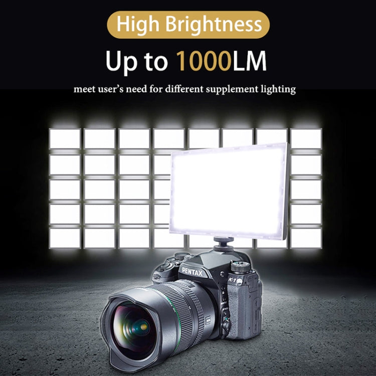 LUXCeO P02 LED Video Light Super Slim Panel 1000LM 3000-6000K Light On-camera Light Selfie Soft Light Video Photography Studio Light