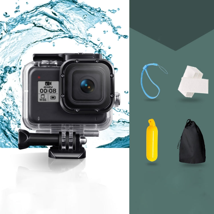 For GoPro HERO8 Black 45m Waterproof Housing Protective Case with Buckle Basic Mount & Screw & Floating Bobber Grip & Strap & Anti-Fog Inserts My Store