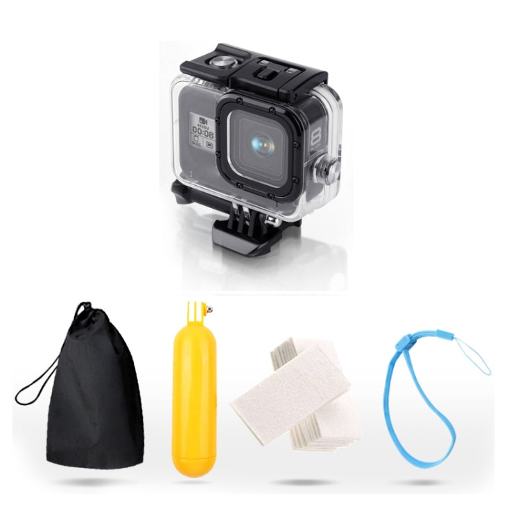 For GoPro HERO8 Black 45m Waterproof Housing Protective Case with Buckle Basic Mount & Screw & Floating Bobber Grip & Strap & Anti-Fog Inserts My Store