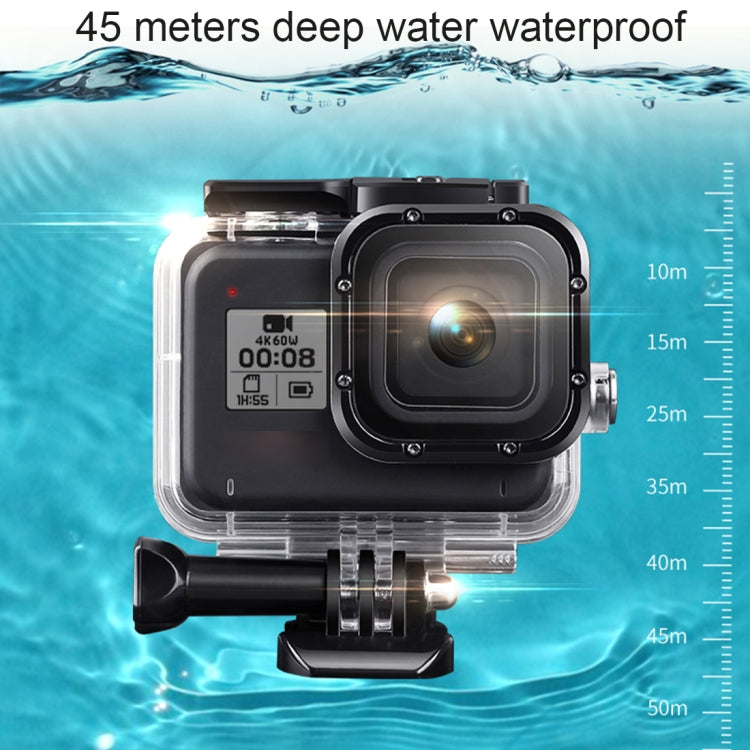 For GoPro HERO8 Black 45m Waterproof Housing Protective Case with Buckle Basic Mount & Screw & Floating Bobber Grip & Strap & Anti-Fog Inserts My Store