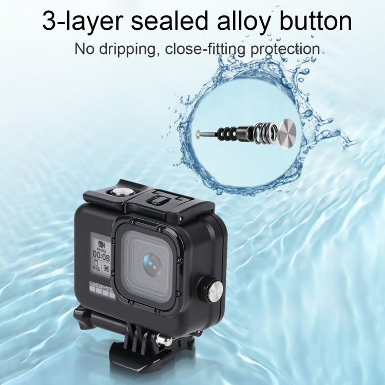 For GoPro HERO8 Black 45m Waterproof Housing Protective Case with Buckle Basic Mount & Screw & Floating Bobber Grip & Strap & Anti-Fog Inserts My Store