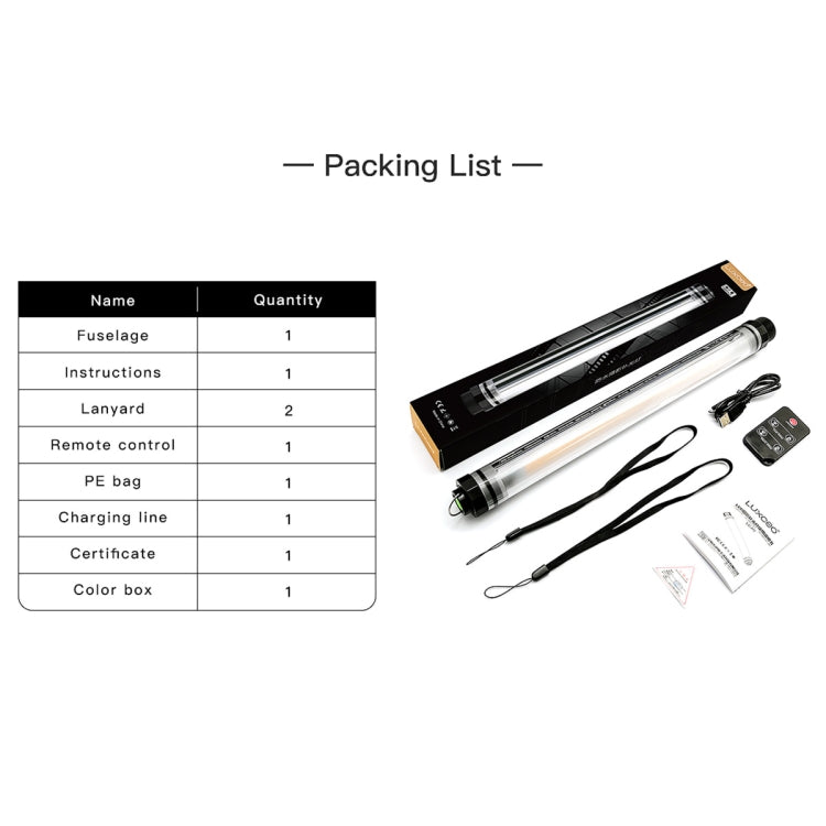 LUXCeO P7 Dual Color Temperature Photo LED Stick Video Light Waterproof Handheld LED Fill Light with Remote Control