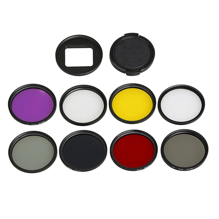 For GoPro HERO5 Sport Action Camera Proffesional 52mm Lens Filter(CPL + UV + ND8 + ND2 + Star 8 + Red + Yellow + FLD / Purple) & Waterproof Housing Case Adapter Ring My Store