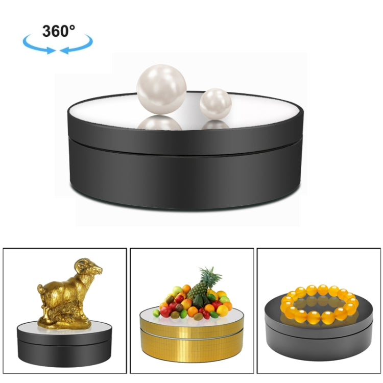 12cm 360 Degree Rotating Turntable Mirror Electric Display Stand Video Shooting Props Turntable, Load: 3kg