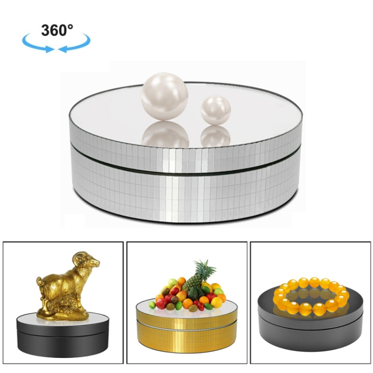 12cm 360 Degree Rotating Turntable Mirror Electric Display Stand Video Shooting Props Turntable, Load: 3kg