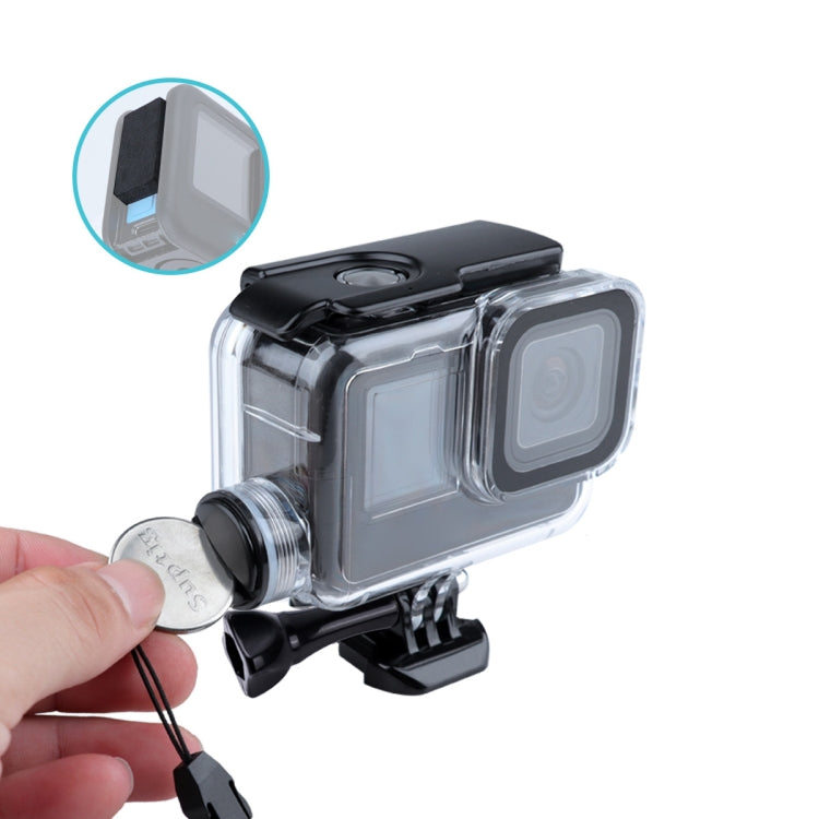 For GoPro HERO10 Black / HERO9 Black 30m Charging Waterproof Housing Case with Buckle Basic Mount & Screw