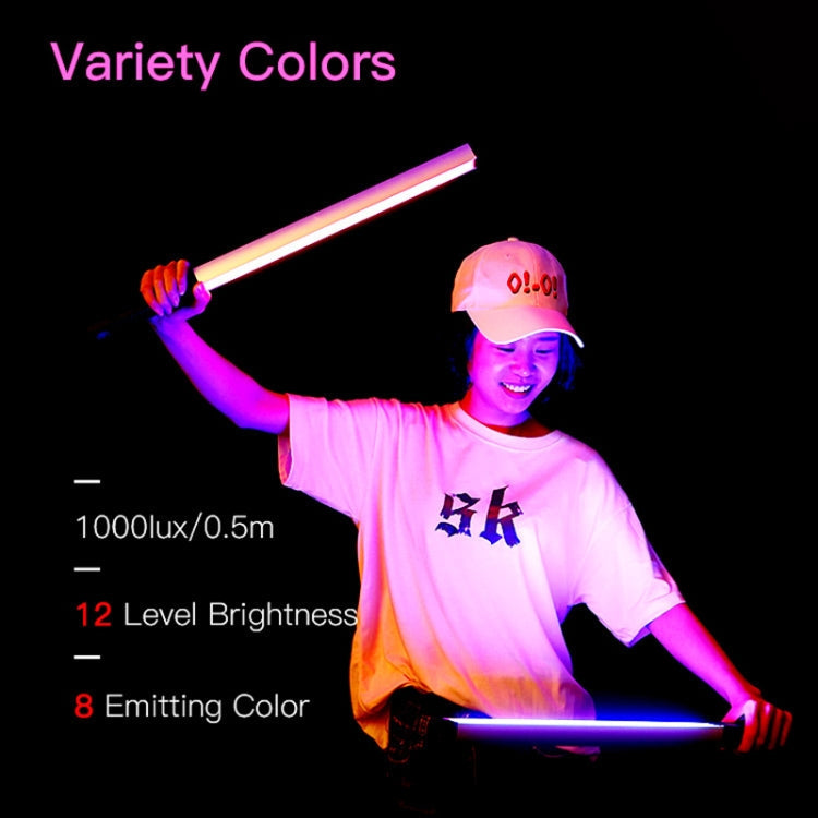 LUXCeO Q508A 8 Color Photo LED Stick Video Light Waterproof Handheld LED Fill Light Flash Lighting Lamp with Remote Control