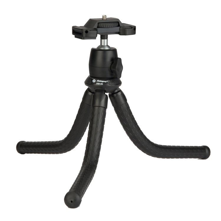 Fotopro RM-80 Mini Desktop Tripod Mount + MH-8 Ball Head with 1/4 inch Screw & Phone Clamp My Store