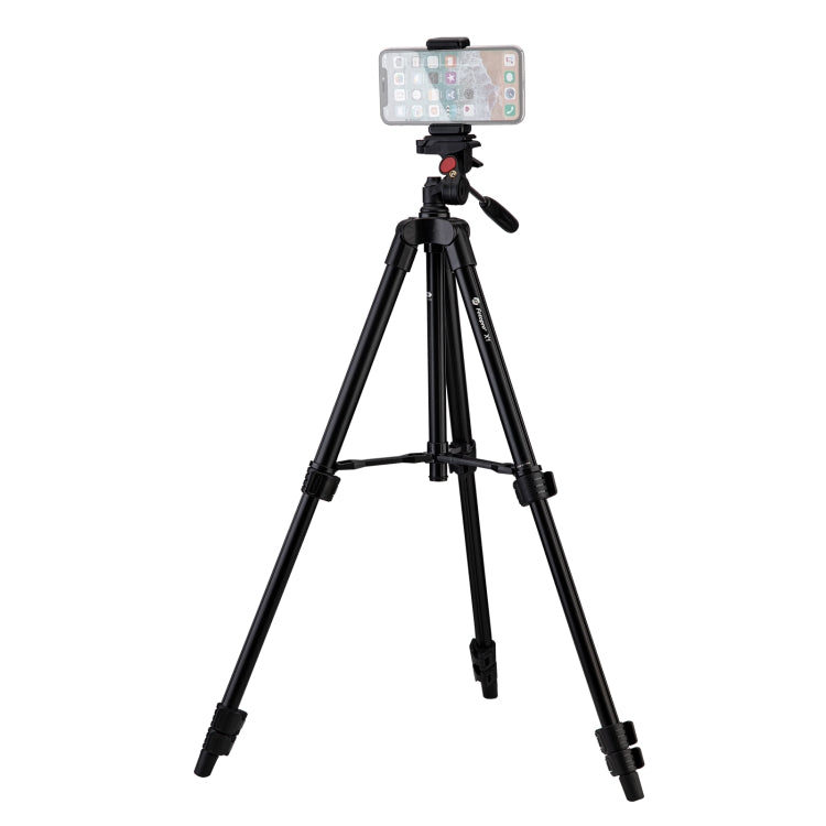 Fotopro X1 4-Section Folding Legs Tripod Mount with U-Shape Three-Dimensional Tripod Head & Phone Clamp for DSLR & Digital Camera, Adjustable Height: 39-122.5cm