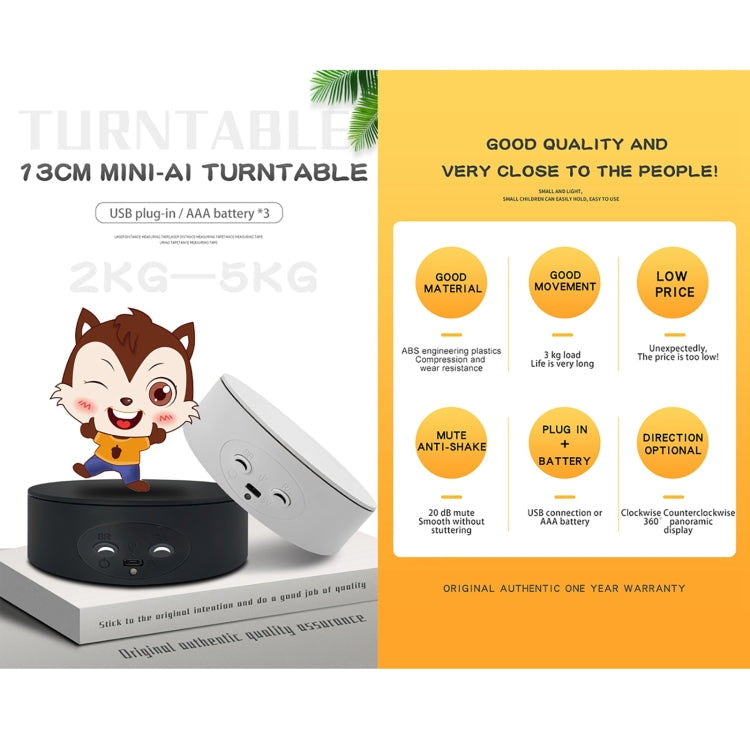 13cm Xiaoai Electric Rotating Turntable Display Stand Video Shooting Props Turntable