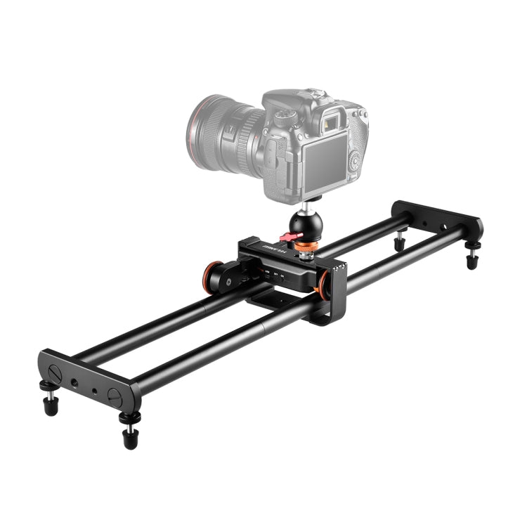 YELANGU L4X-60ET 60cm Splicing Slide Rail Track + Trolley Rail Buckle with Ballhead for SLR Cameras / Video Cameras