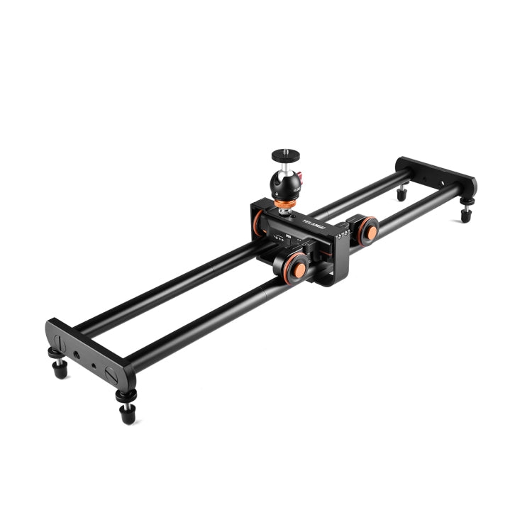 YELANGU L4X-60ET 60cm Splicing Slide Rail Track + Trolley Rail Buckle with Ballhead for SLR Cameras / Video Cameras