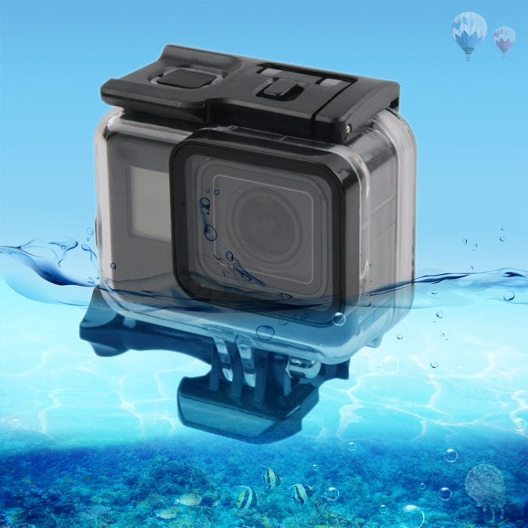 45m Waterproof Housing Protective Case + Touch Screen Back Cover for GoPro NEW HERO /HERO6 /5, with Buckle Basic Mount & Screw, No Need to Remove Lens