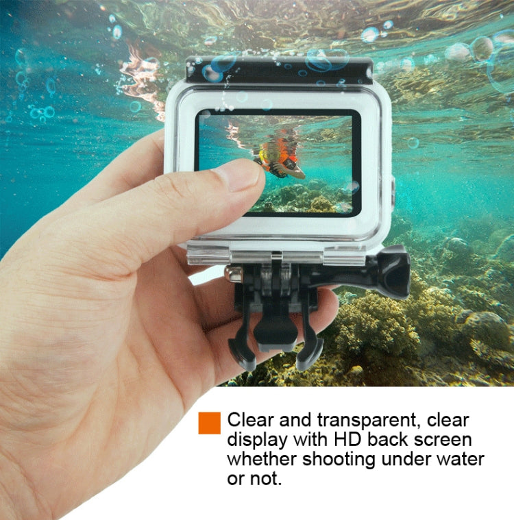 45m Waterproof Housing Protective Case + Touch Screen Back Cover for GoPro NEW HERO /HERO6 /5, with Buckle Basic Mount & Screw, No Need to Remove Lens