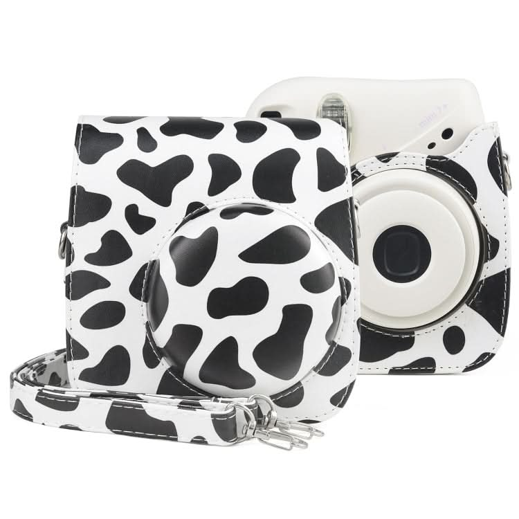 Milk Cow Full Body PU Leather Case Camera  Bag with Strap for FUJIFILM instax mini 7+ My Store