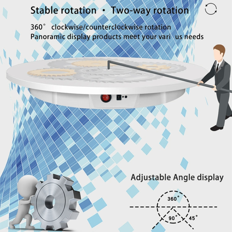 60cm Electric Rotating Display Stand Props Turntable, Load: 100kg, Plug-in Power, EU Plug