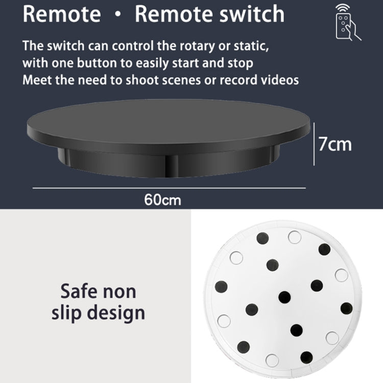 60 cm elektrisch drehbarer Displayständer mit Requisiten, Tragkraft: 100 kg, Plug-in-Power, AU-Stecker