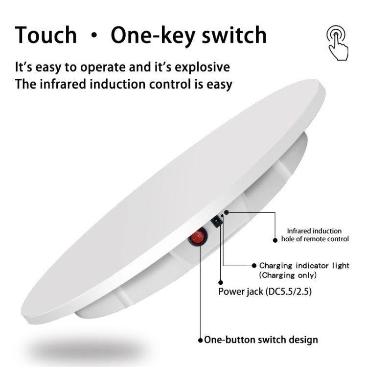 60 cm elektrisch drehbarer Displayständer mit Requisiten, Tragkraft: 100 kg, Plug-in-Power, AU-Stecker