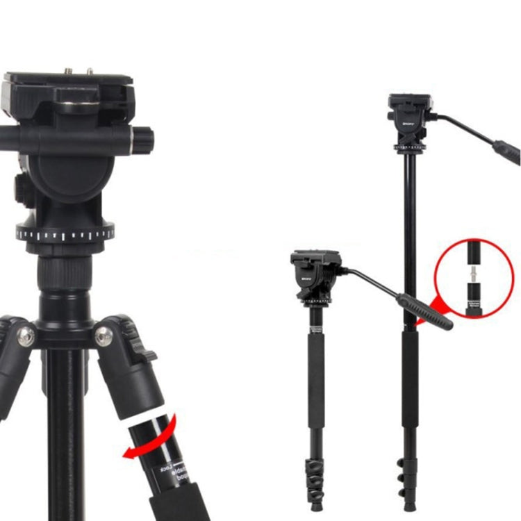 TRIOPO K2808 Aluminum Tripod Mount with HY-350 Heavy Duty Damping Head