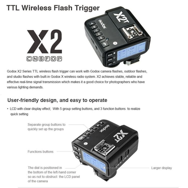 Godox X2T-F E-TTL II Bluetooth Wireless Flash Trigger for FUJIFILM My Store