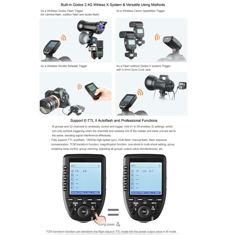 Godox Xpro-C TTL Wireless Flash Trigger for Canon