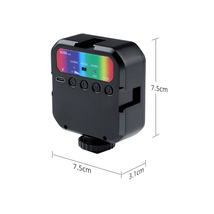 MJ88 Pocket 3000-7000K+RGB Full Color Beauty Fill Light Handheld Camera Photography Streamer LED Light with Remote Control