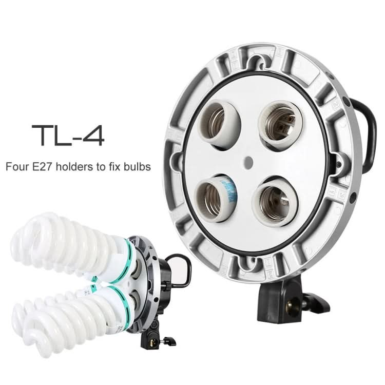 Godox TL-4 4 in 1 E27 Socket Tricolor Bulb Light Lamp Head Mount My Store