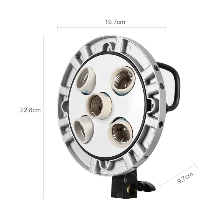 Godox TL-5 5 in 1 E27 Socket Tricolor Bulb Light Lamp Head Mount My Store