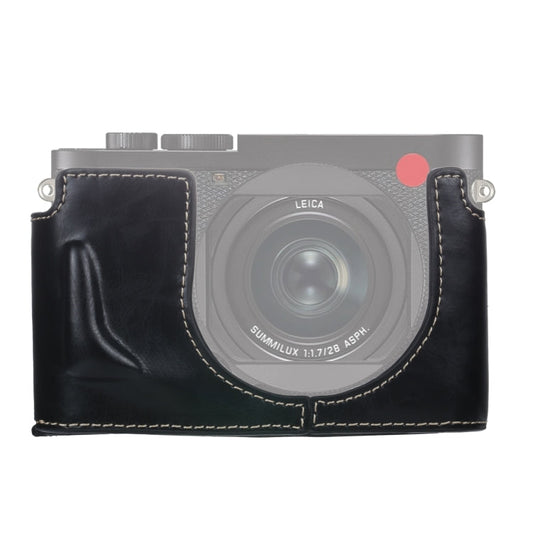 1/4 inch Thread PU Leather Camera Half Case Base for Leica Q2