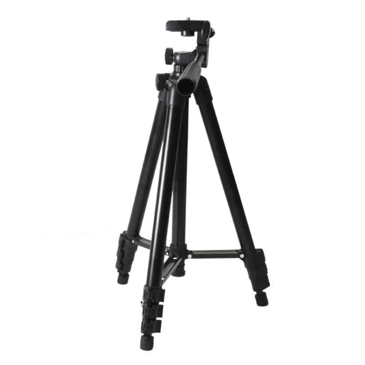 130cm 4-Section Folding Aluminum Alloy Tripod Mount with Three-Dimensional Head