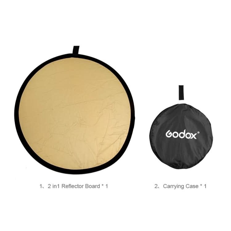 Godox FT01 60cm Round 2 in 1 Gold / Silver Folding Reflector Board My Store