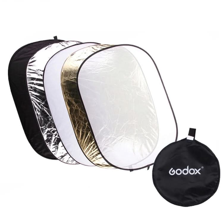 Godox FT05-1 60 x 90cm 5-in-1 Silver / Soft / Gold / White / Black Oval Folding Reflector Board My Store