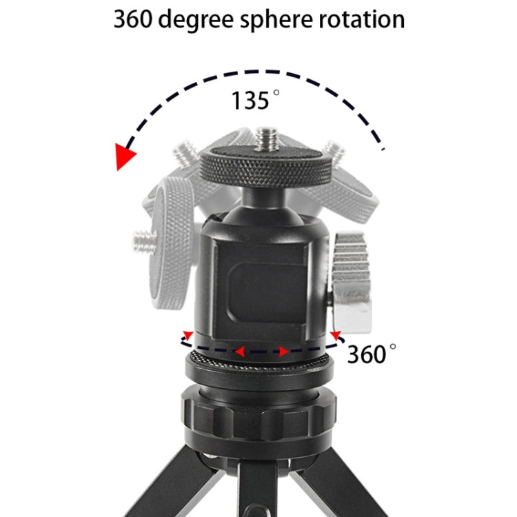 BEXIN HK25 Aluminum Alloy Cold Shoe Tripod Adapter Ball Head