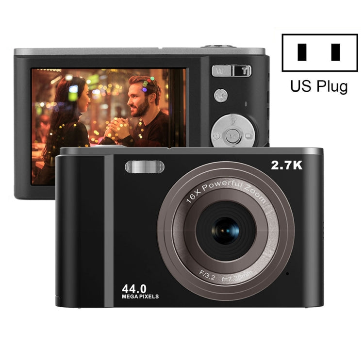 DC302 2.88 inch 44MP 16X Zoom 2.7K Full HD Digital Camera Children Card Camera, US Plug My Store