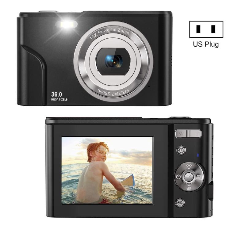 DC311 2.4 inch 36MP 16X Zoom 2.7K Full HD Digital Camera Children Card Camera, US Plug My Store