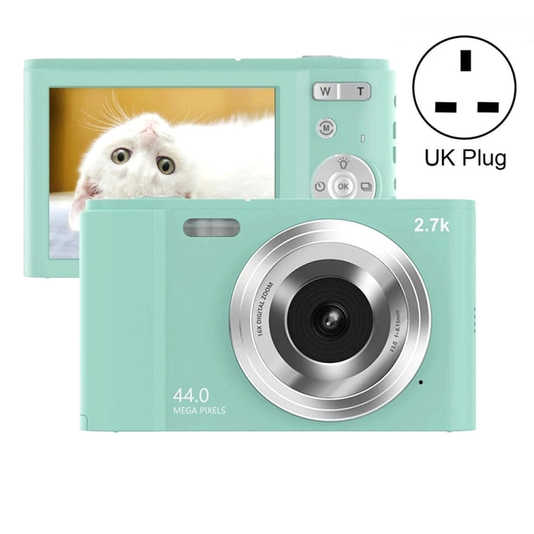 DC302 2.88 inch 44MP 16X Zoom 2.7K Full HD Digital Camera Children Card Camera, UK Plug