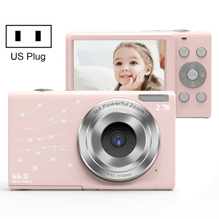 DC402 2.4 inch 44MP 16X Zoom 1080P Full HD Digital Camera Children Card Camera, US Plug