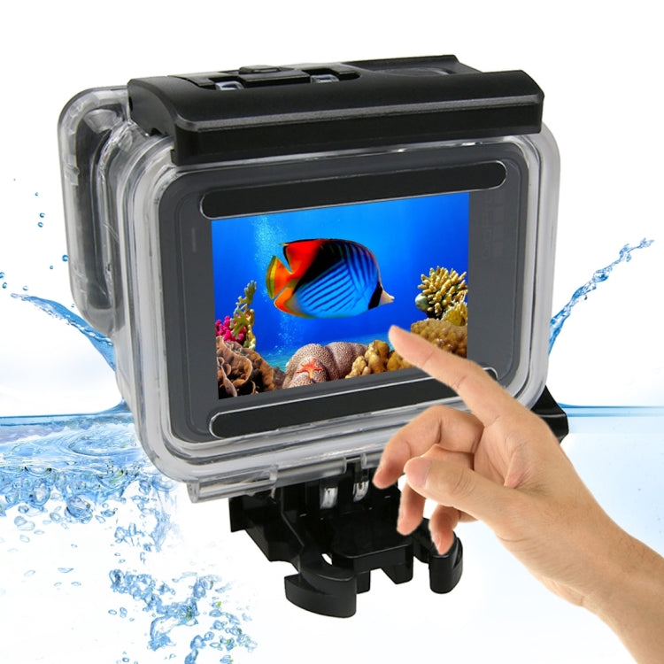 For GoPro HERO6 /5 Touch Screen 45m Waterproof Housing Protective Case with Buckle Basic Mount & Screw, No Need to Remove Lens