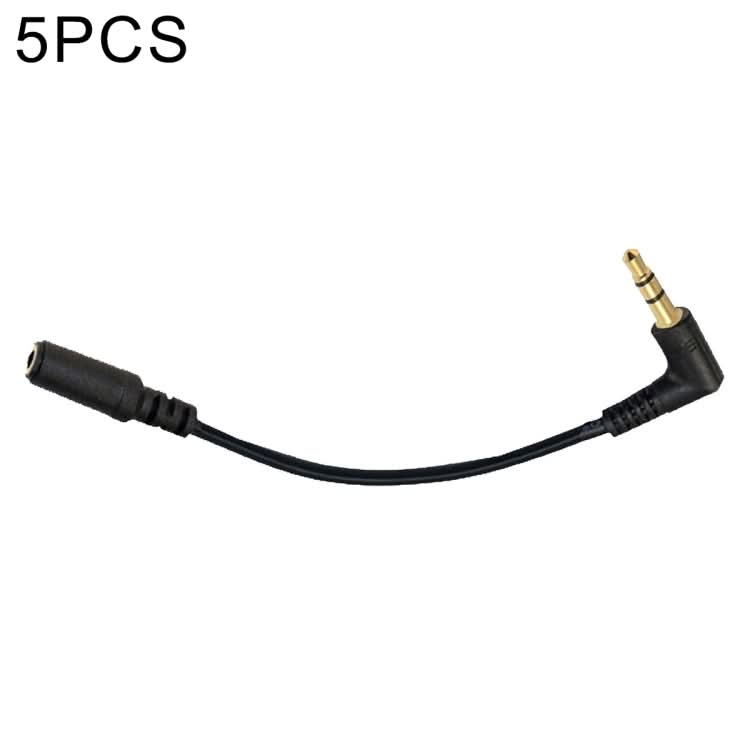 5 PCS 13cm Elbow 3.5mm Audio Male to Female PC Camera Microphone Adapter Cable My Store