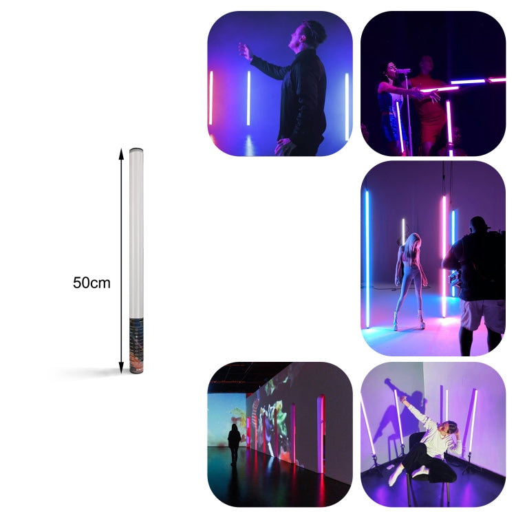 LUXCeO Mood1 50cm RGB Colorful Atmosphere Rhythm LED Stick Handheld Video Photo Fill Light, No Tripod