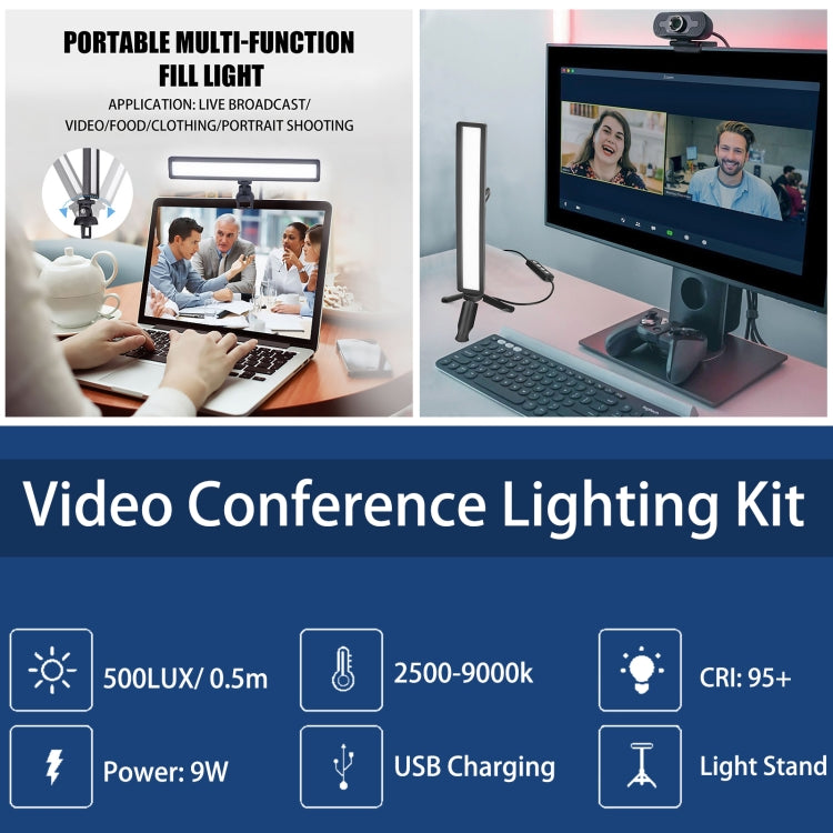 LUXCeO WS66 USB LED Live Video Light 2500K-9000K Bi-color Laptop Conference Fill Light My Store