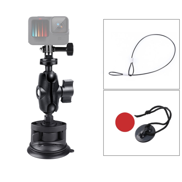 Single Suction Cup Mount Holder with Tripod Adapter & Steel Tether & Safety Buckle My Store